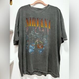 Grey Nirvana logo Tshirt